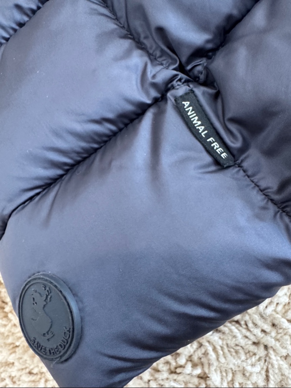Save the Duck Womens Plumtech Puffer Vest in Dark Gray, Animal Free, sz XS - Picture 12 of 16